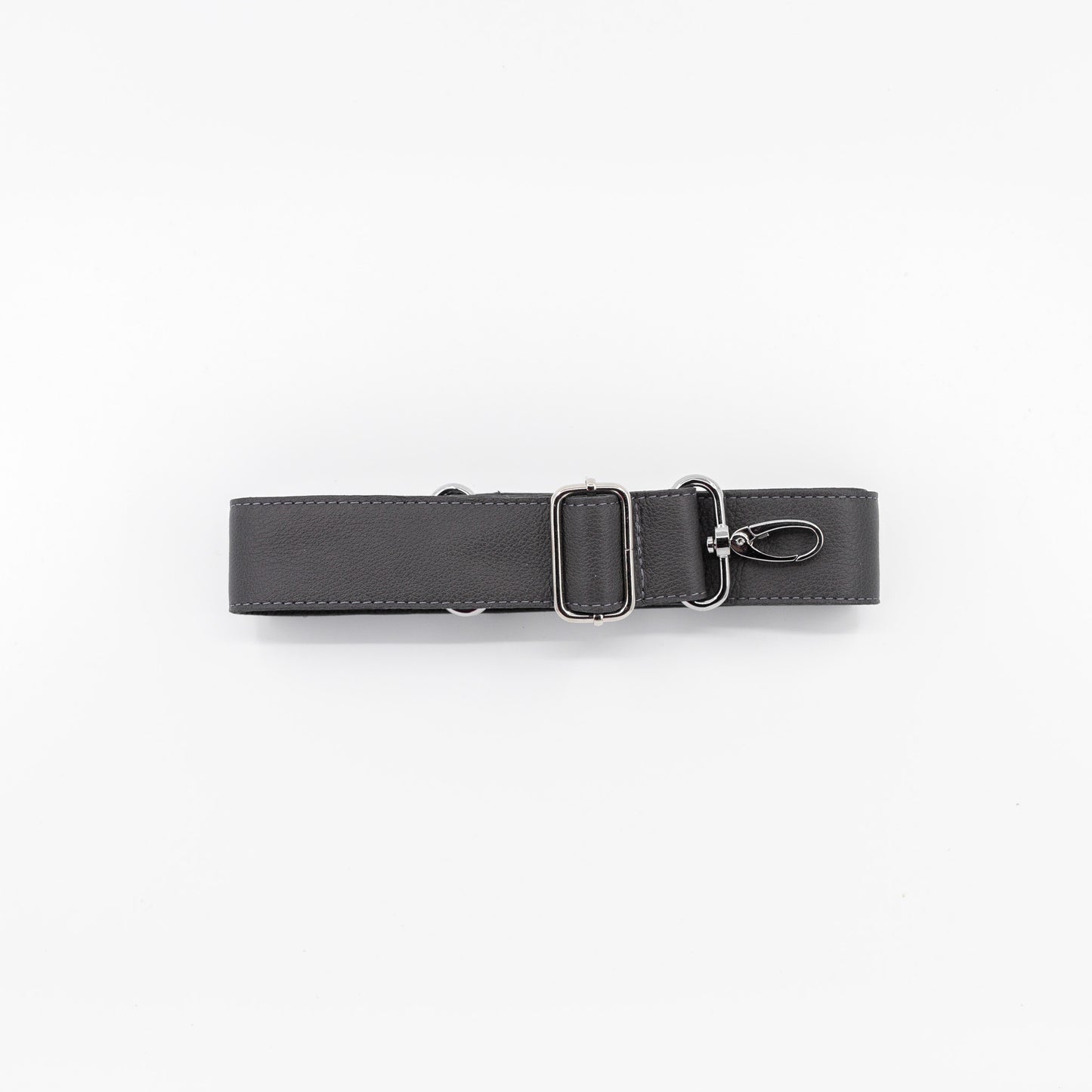 Dark Grey Leather Detachable Strap