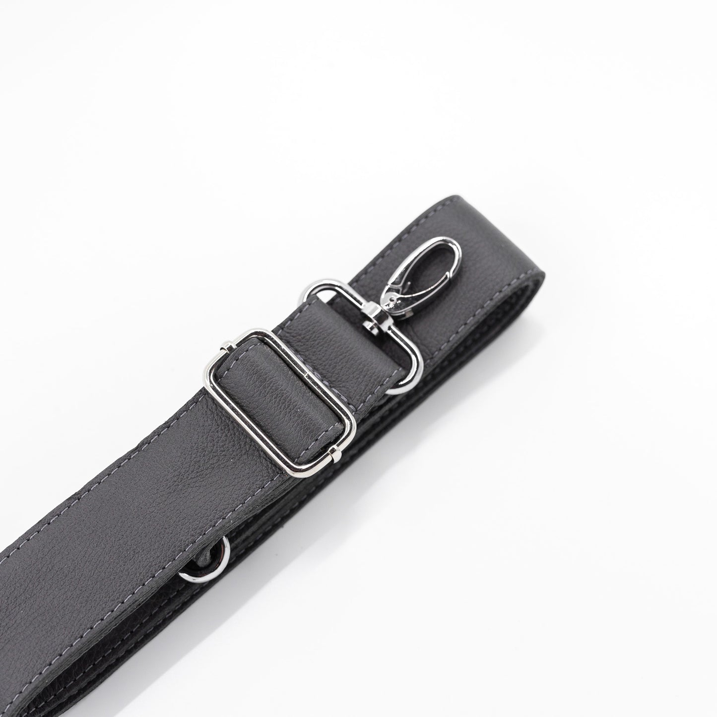 Dark Grey Leather Detachable Strap