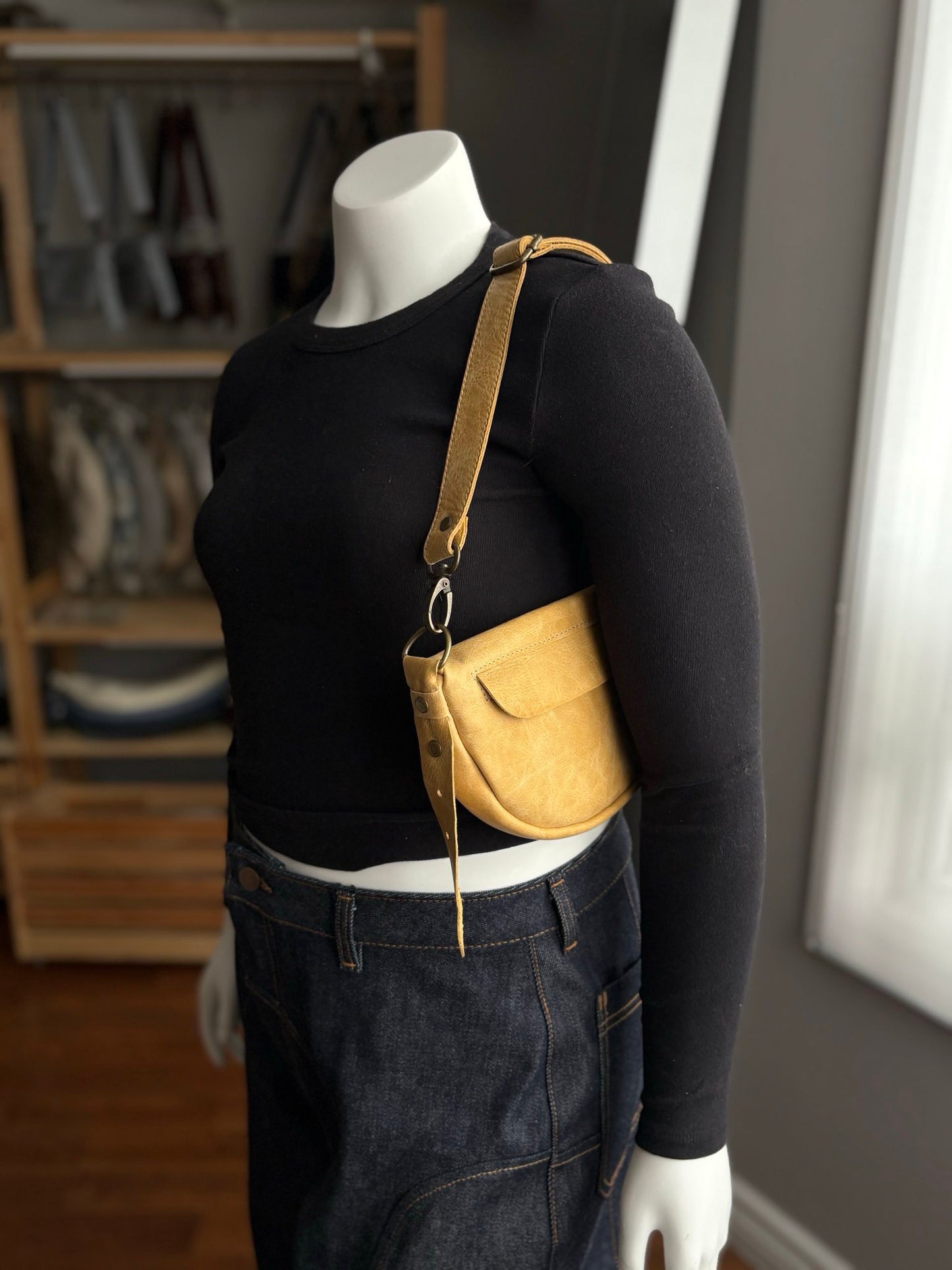 Butter Yellow (small) - Leather Handbag