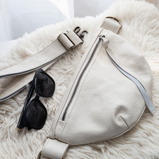 Vanilla White Leather Detachable Strap