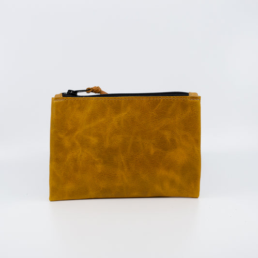 Golden Yellow - Simple Leather Pouch