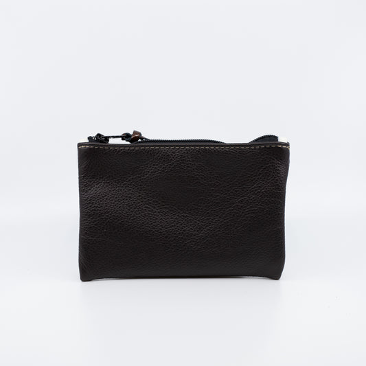 Deep Dark Brown - Simple Leather Pouch