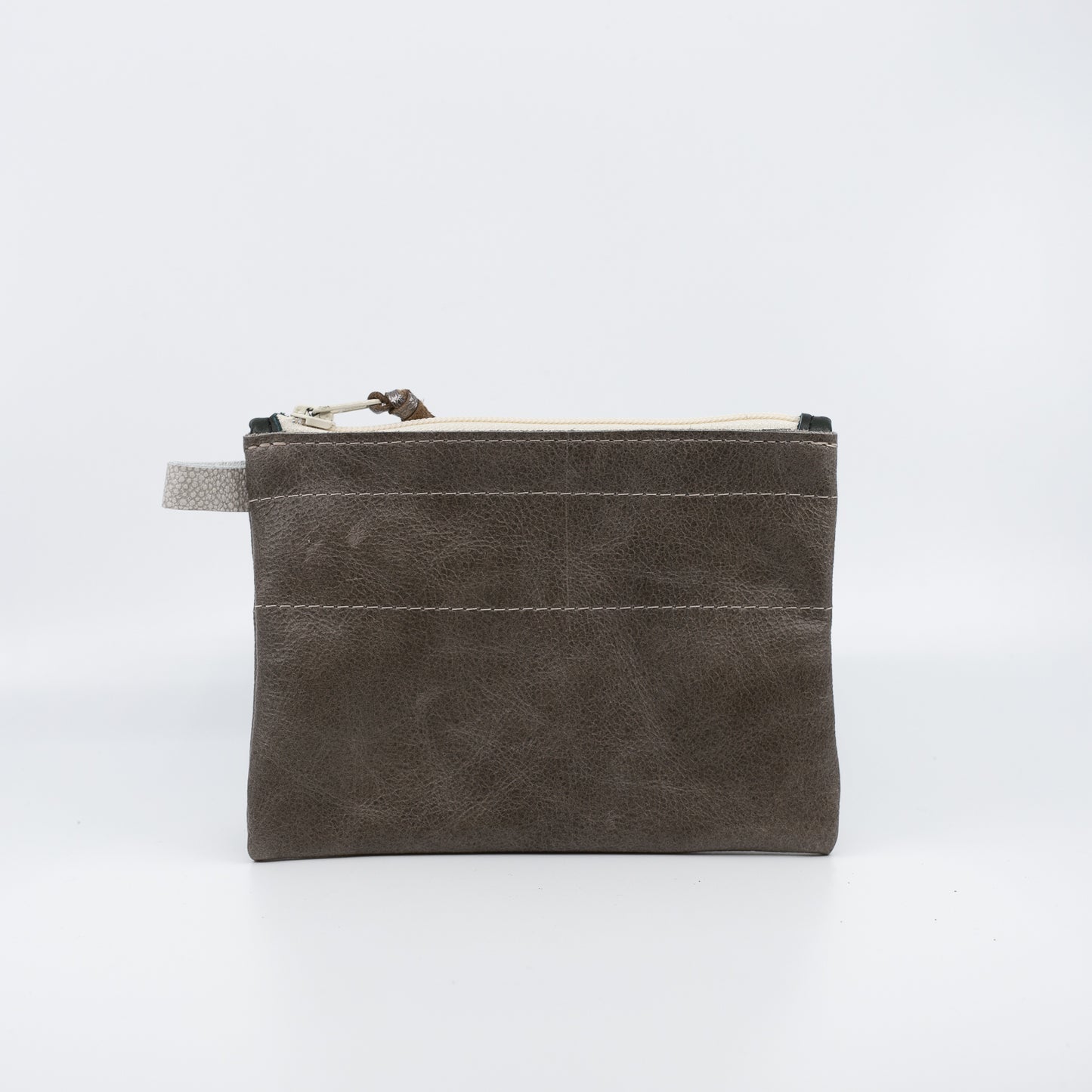 Stone Grey - Simple Leather Pouch