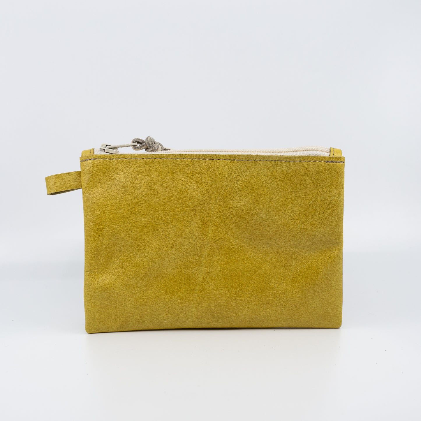 Lemon Yellow - Simple Leather Pouch