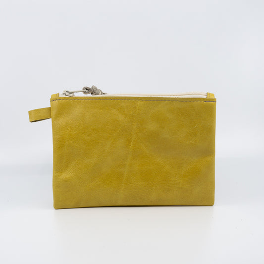 Lemon Yellow - Simple Leather Pouch