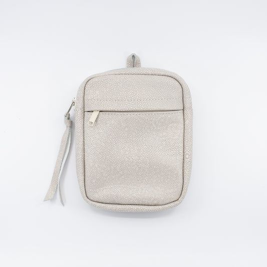 Pebbled White Leather - Convertible Crossbody/Mini Backpack (pack only)