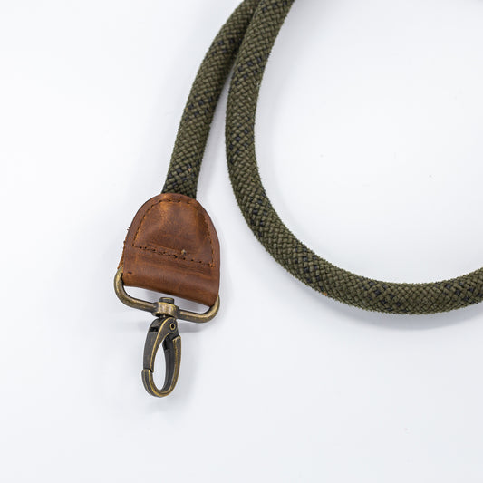 Olive Green Detachable Rope Strap (Brass)