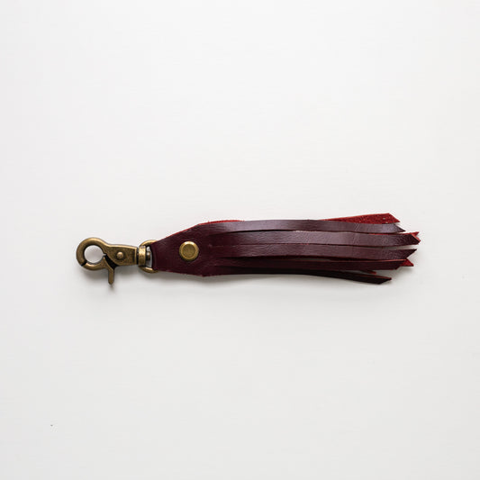 Tassel Clip - Oxblood with Brass