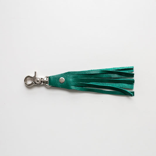 Tassel Clip - Emerald Green with Chrome