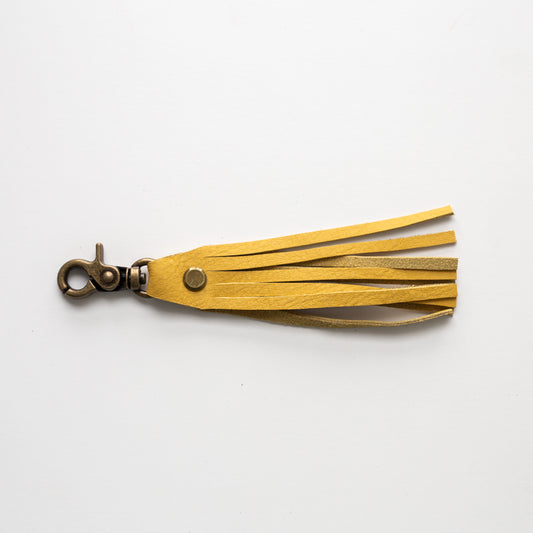 Tassel Clip - Yellow with Brass