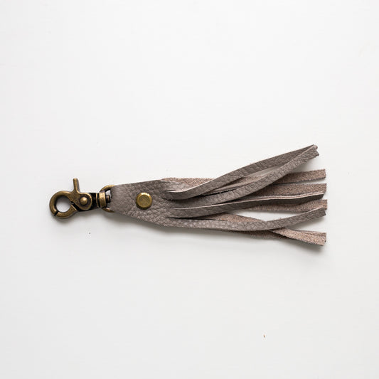 Tassel Clip - Greige with Brass