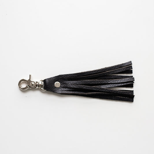 Tassel Clip - Black with Chrome