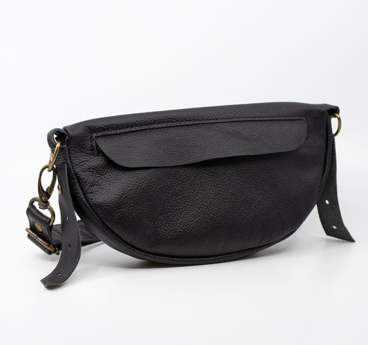 Black (small) - Leather Handbag