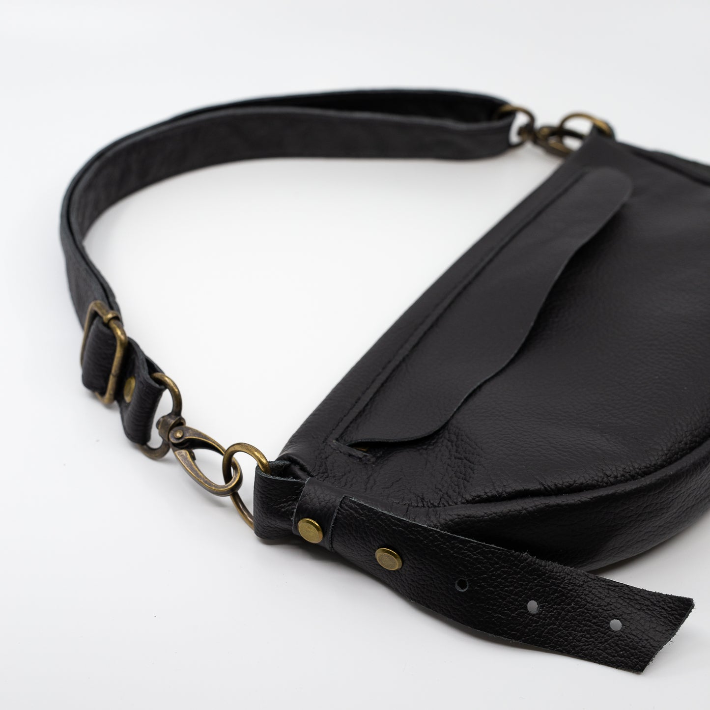 Black (small) - Leather Handbag