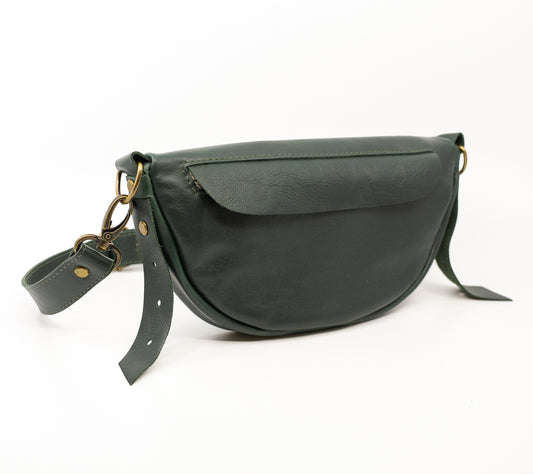 Dark Green (small) - Leather Handbag