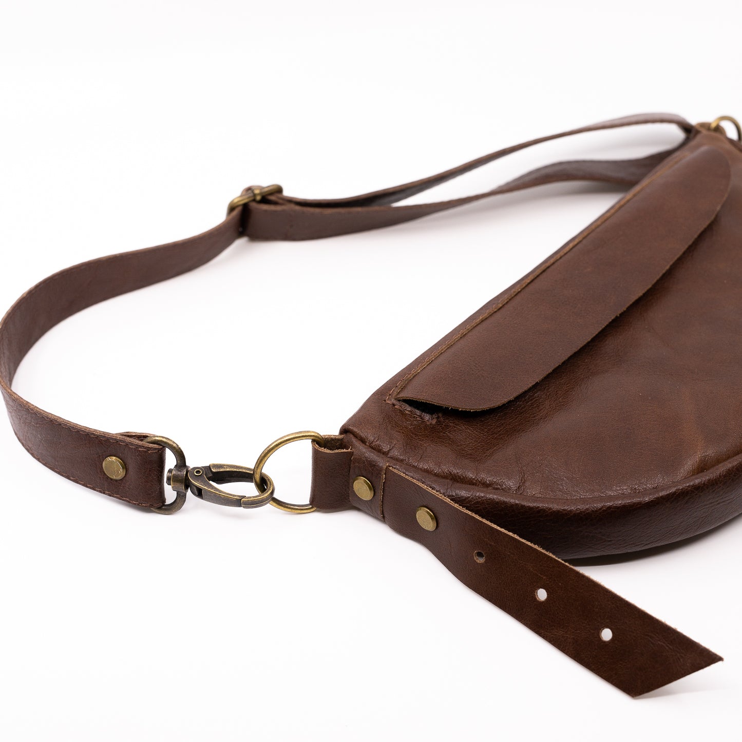 Dark Brown (small) - Leather Handbag