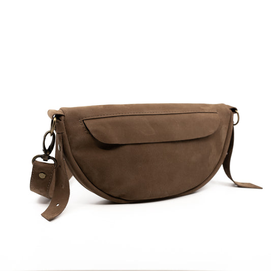 Brown Suede (small) - Leather Handbag