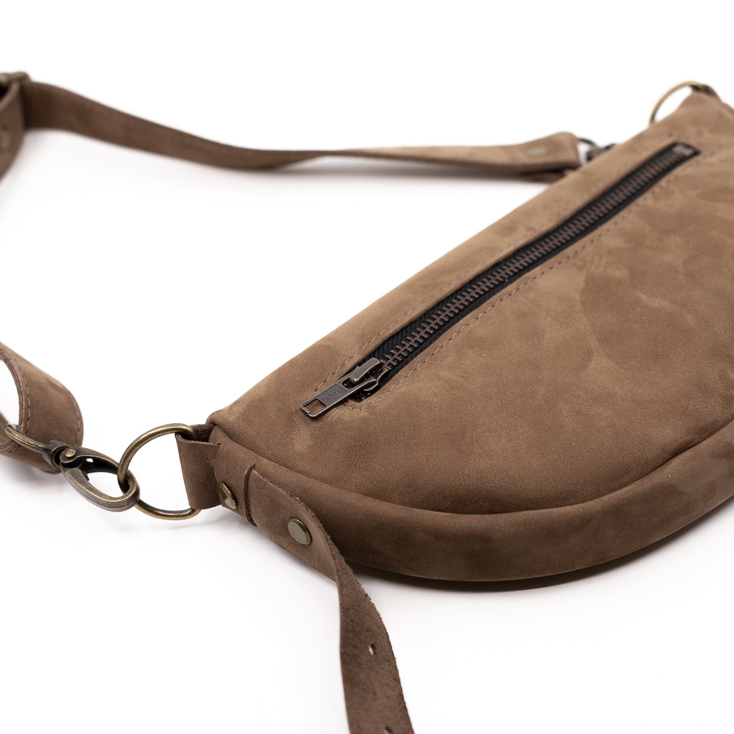 Brown Suede (small) - Leather Handbag