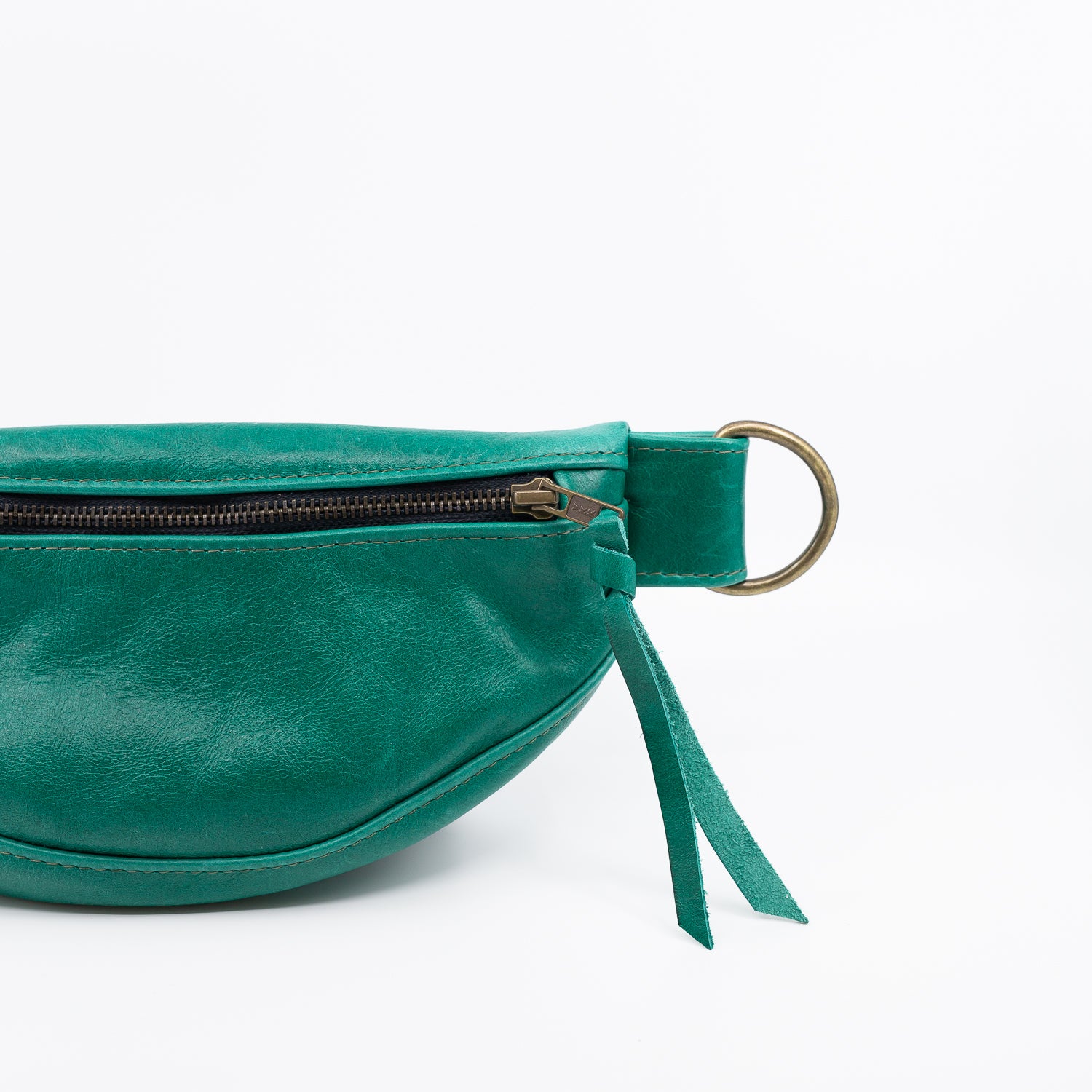 Emerald green leather bag sale