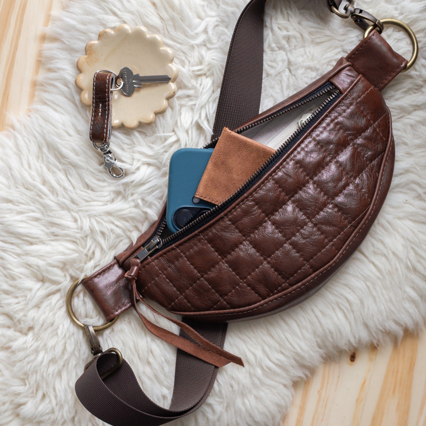 Quilted Dark Brown Leather (pack only)