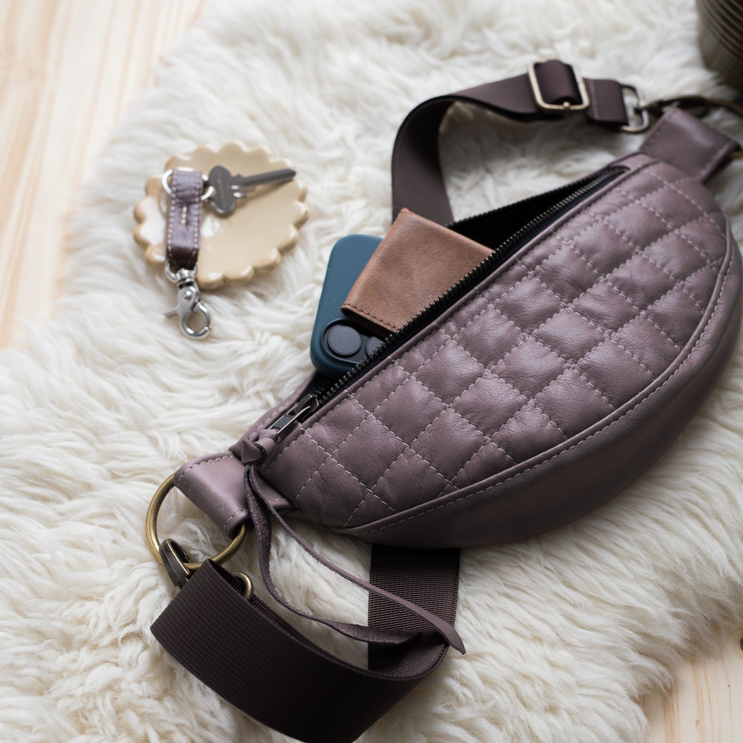 Dark Brown Detachable Strap