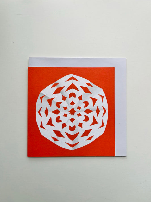 Snowflake Card - Red