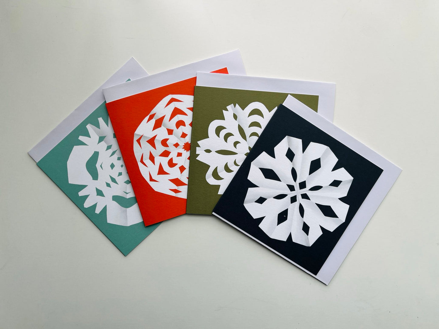 Snowflake Card - Olive