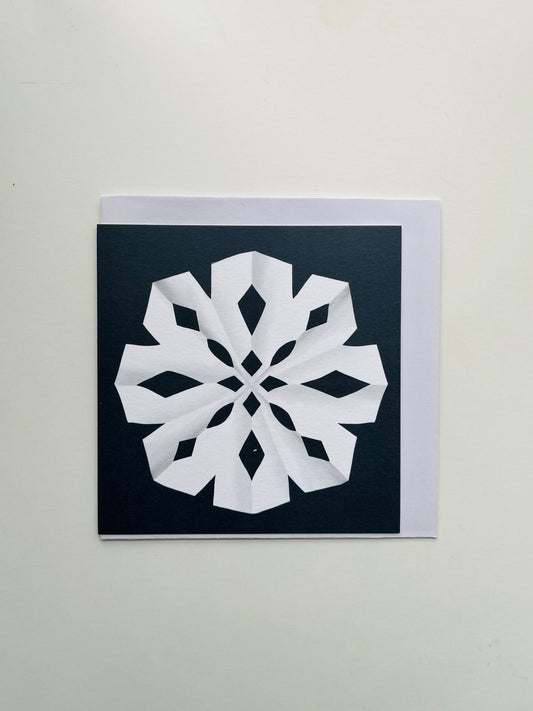 Snowflake Card - Navy