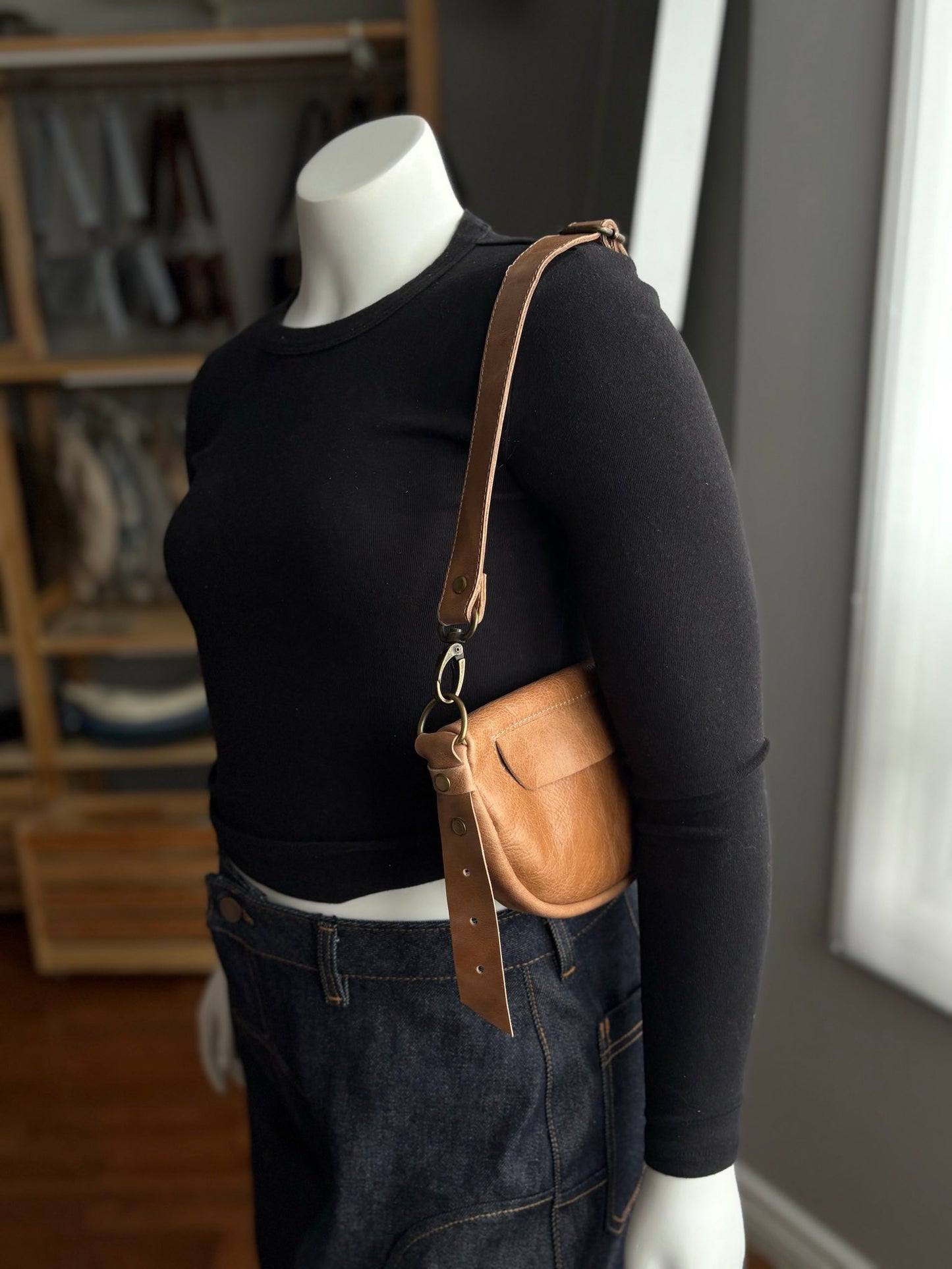 Brown (small) - Leather Handbag