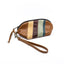 Rainbow Brown Leather Pouch/Wristlet