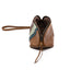 Rainbow Brown Leather Pouch/Wristlet